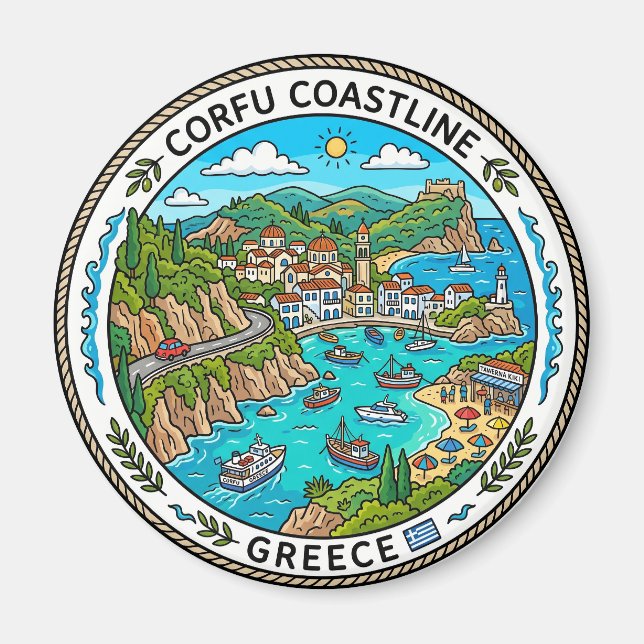 Imã Costa de Corfu Grécia (Frente)