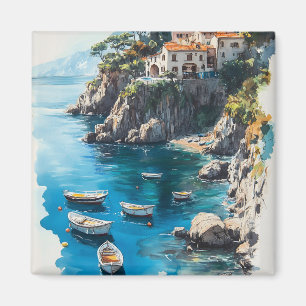Imã Costa de Dreamy Amalfi: Design de pintura por aqua