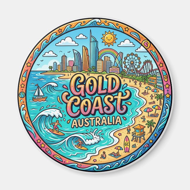 Imã Costa de Ouro Austrália (Frente)