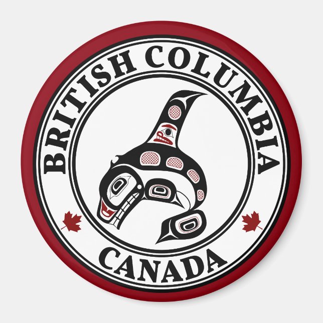 Imã Costa do Pacífico Noroeste Baleia-Matadora de Arte (Frente)