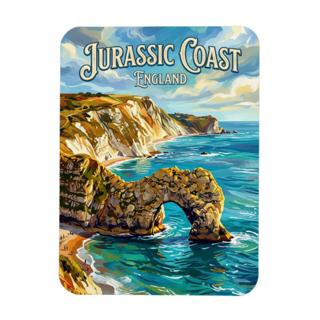 Ímã Costa Jurássica Inglaterra (Vertical)