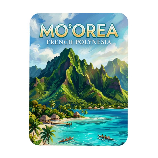 Ímã Costa Norte de Mo'orea Polinésia Francesa (Vertical)