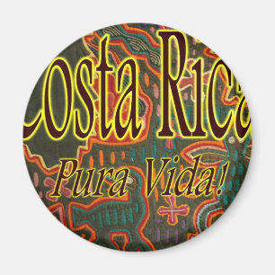 Imã Costa Rica Folk Art Pura Vida