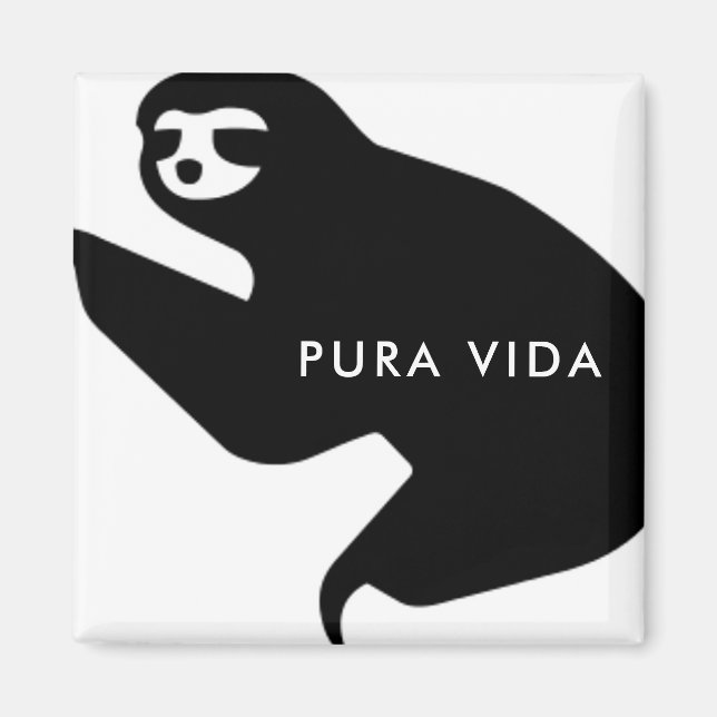 Imã Costa Rica Pura Vida Sloth Souvenir (Frente)