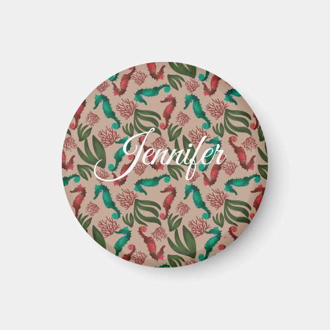 Imã Costeiro Cerrado Rosa, Rosa, Personalizado Náutico (Frente)