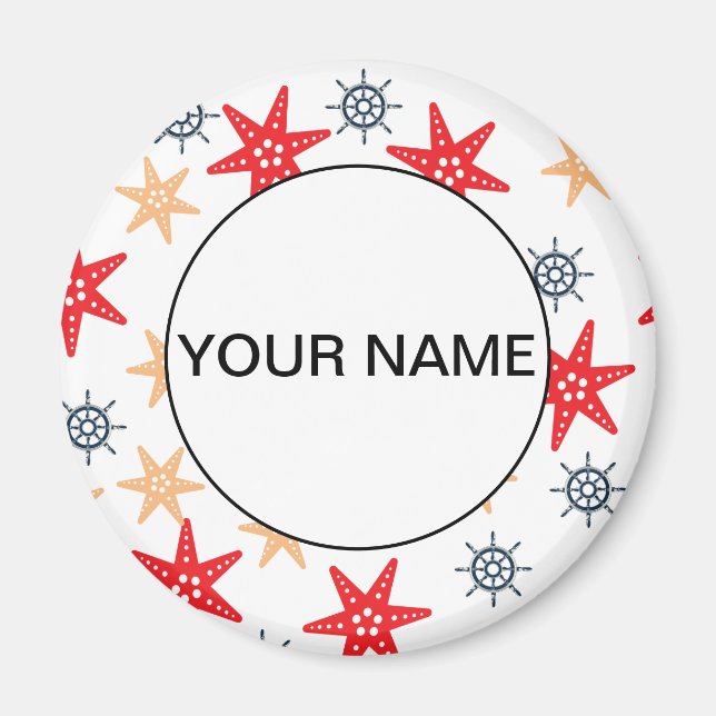 Imã Costeiros Engraçados E Padrões De Rodas (Frente)