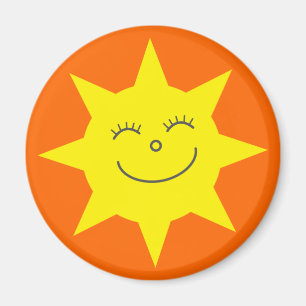 Imã Costume feliz da laranja da cara de Sun dos