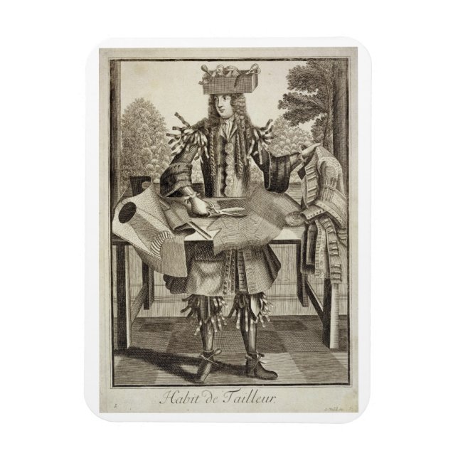 Ímã Costume para um Tailor, pub. de Gerard Valck (1651 (Vertical)