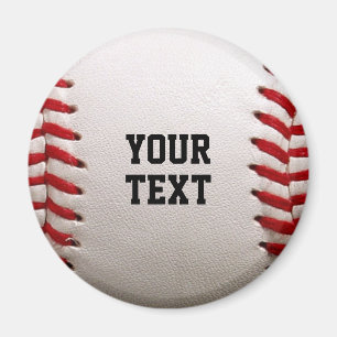 Imã Costura de Beisebol e Softbol com Texto Personaliz