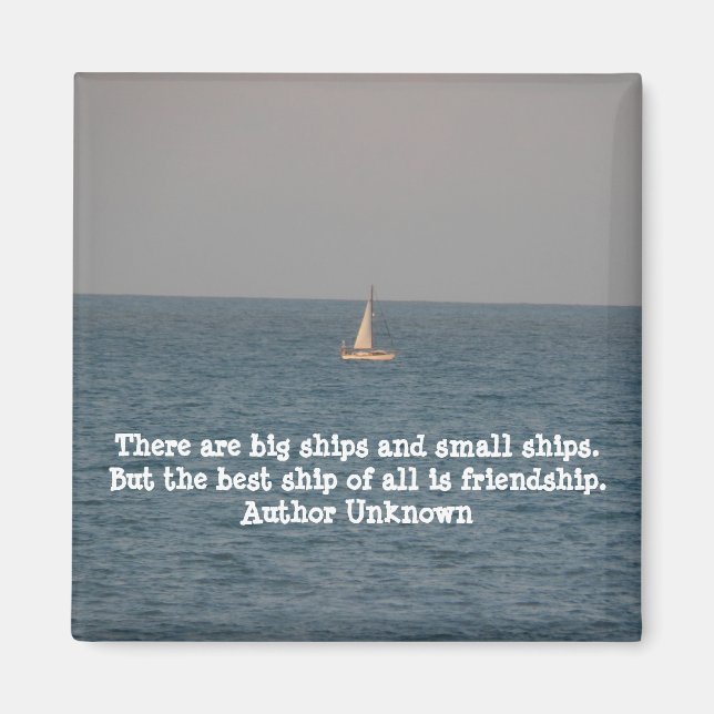 Imã Cota de Boat no Mar com Amizade (Frente)