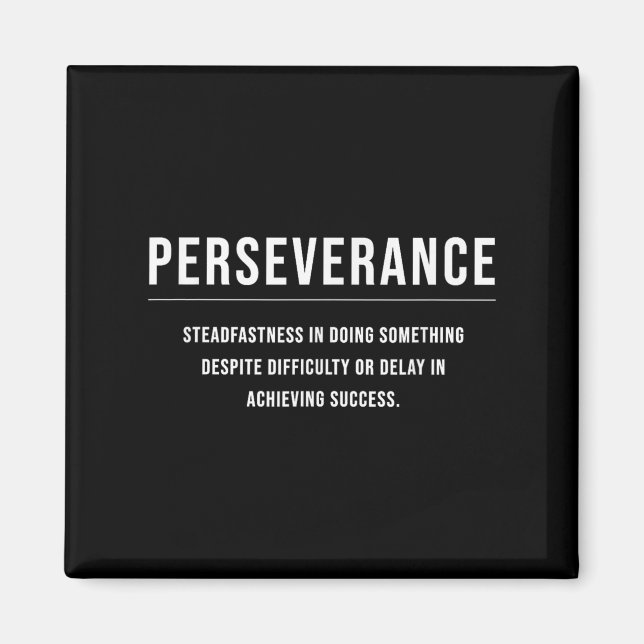 Imã Cota de Slogan Empresarial Motivacional Perseveran (Frente)