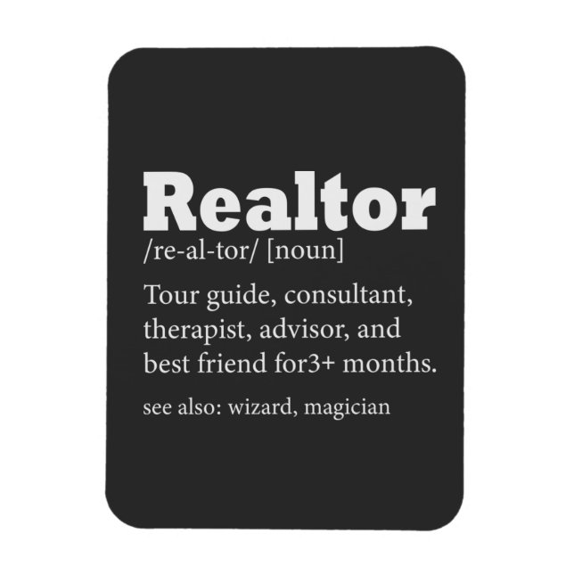 Ímã Cotação Funny do Agente Imobiliário Realtor (Vertical)