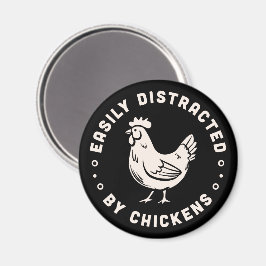 Imã Cotas de amantes de frango facilmente distraídas p