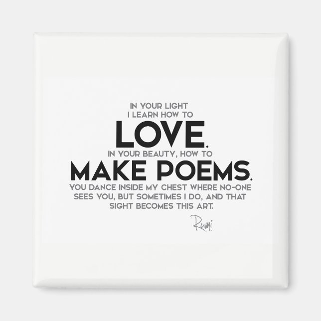 Imã COTAS: Rumi: Aprenda a amar (Frente)