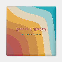 Imã Cotovelo Colorido das Ondas Arco-Íris Coloridas de