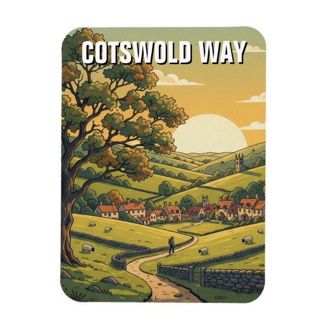 Ímã Cotswold Way England Travel (Vertical)
