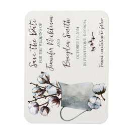 Ímã Cotton Stems in Pitcher Wedding (Algodão em Pitche