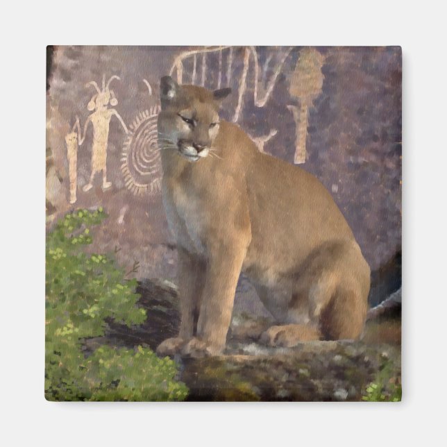 Imã Cougar e Pictografias (Frente)