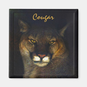 Imã Cougar Mountain Lion Big Cat Art