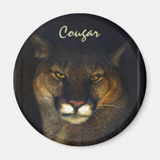 Imã Cougar Mountain Lion Big Cat Art Design