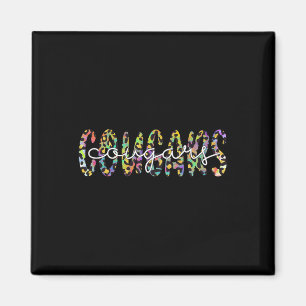 Imã Cougarts School Sports Fan Team Spirit Mascot Gift