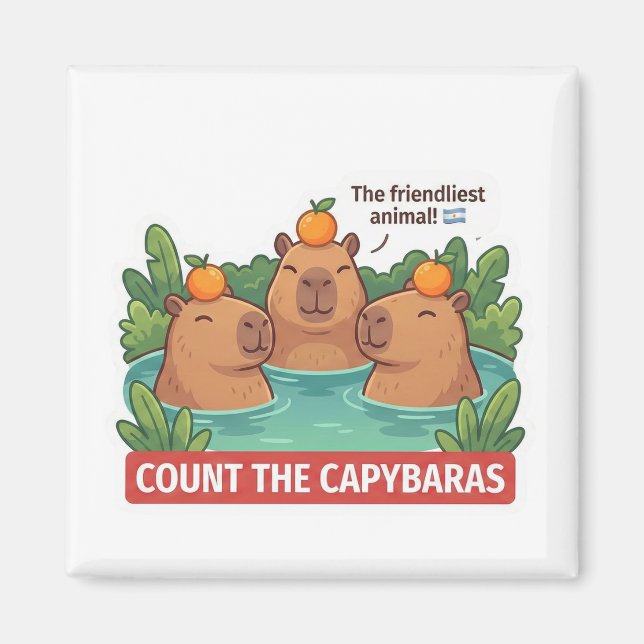 Imã Count the Capybaras Animal World Quest for Toddler (Frente)