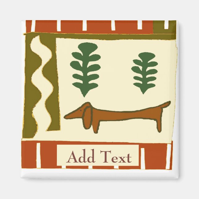 Imã Country Dachshund Magnet (Frente)