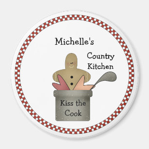 Imã Country Kitchen beija o ímã cozinheiro