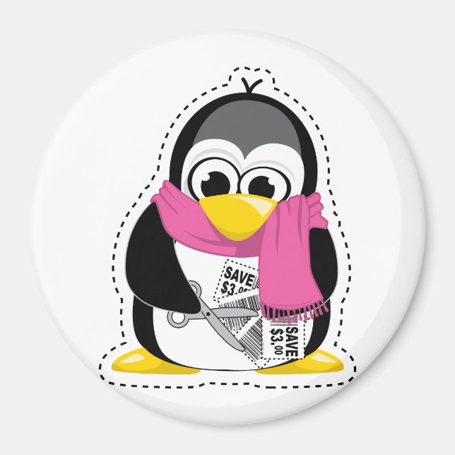 Imã Coupon Penguin (Frente)