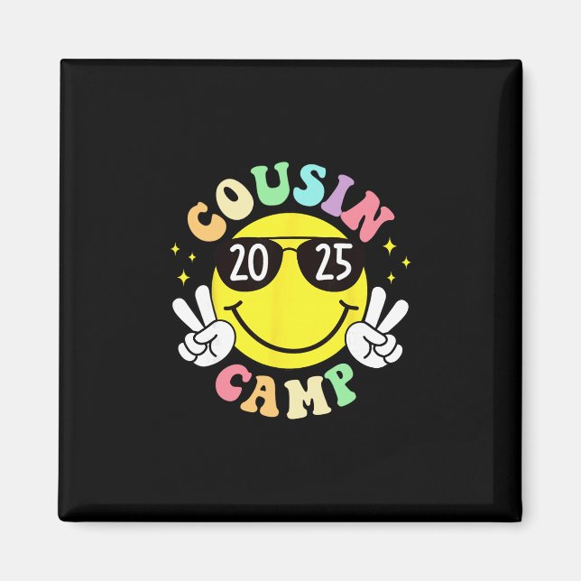 Imã Cousin Camp 2025 Camping Campfire Summer Vacation  (Frente)