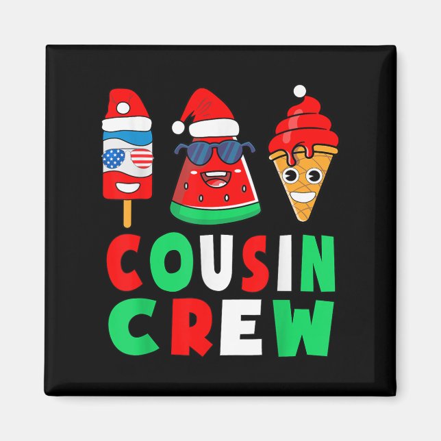 Imã Cousin Crew Christmas In July Squad Pajamas Matchi (Frente)