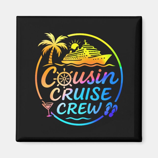 Imã Cousin Cruise Crew Trocal Summer Vacation Matching (Frente)
