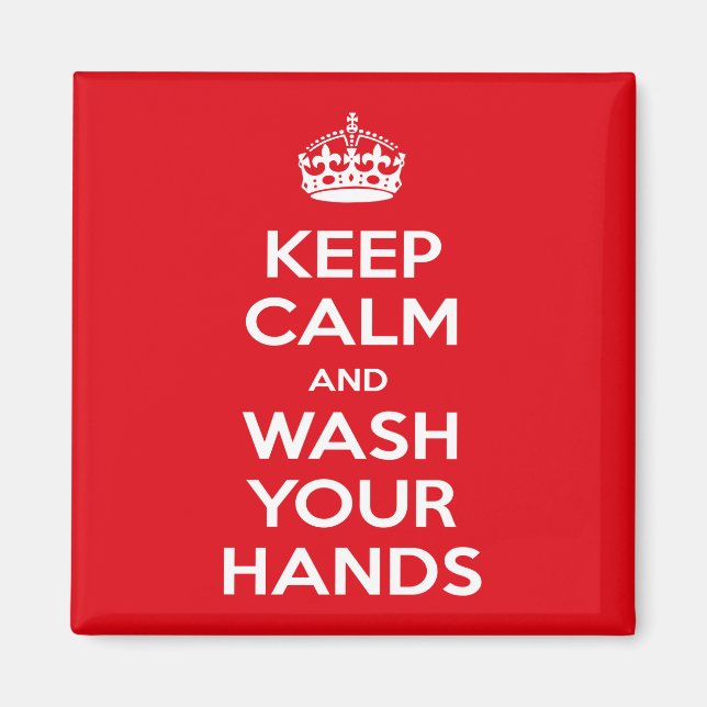 Imã Covid-19, Coronavírus, Manter Calmo (Frente)