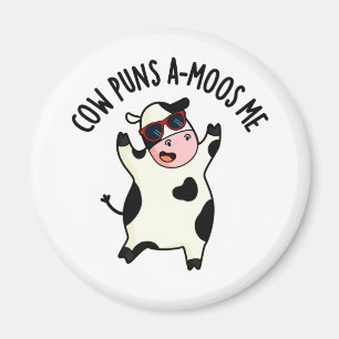 Imã Cow Puns Amoos Me Engraçado Cow Pun