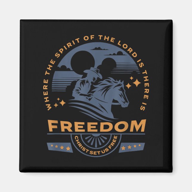 Imã Cowboy Bible Scripture Verse Western Jesus For Men (Frente)