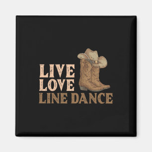 Imã Cowboy Boots Line Dancing Country Hail Love Li