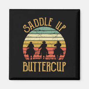 Imã Cowboy Cowgirl Sul Oeste Saddle Up Buttercu