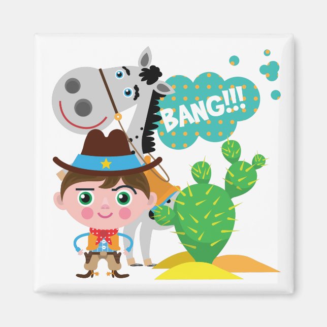 Imã Cowboy e Cavalo (Frente)