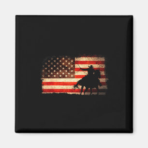 Imã Cowboy Rodeio País Ocidental Bandeira EUA 4 De