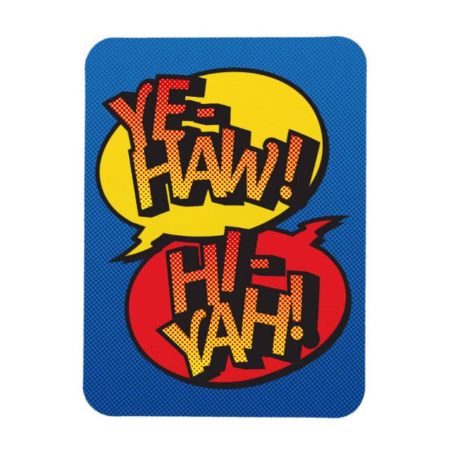 Ímã Cowboy vs ninja pop art - primário (Vertical)