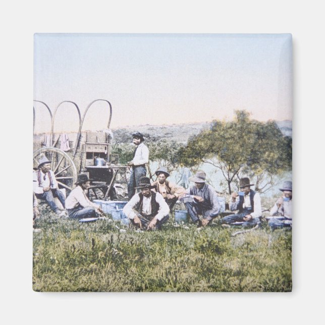 Imã Cowboys at Lunch, 1904 (foto) (Frente)