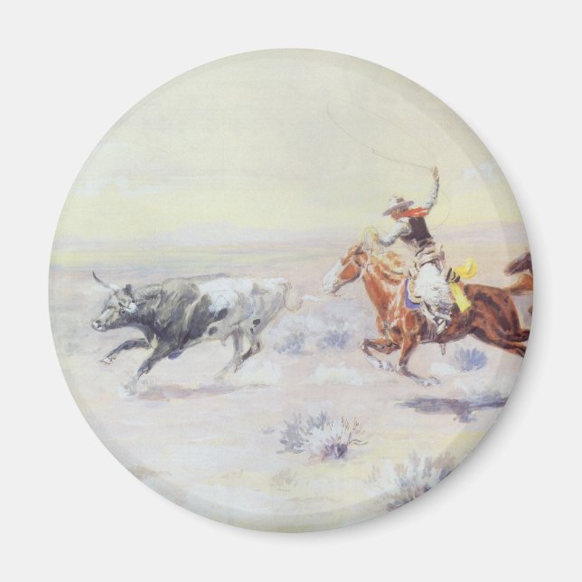 Imã Cowboys do Triângulo do Bar por CM Russell (Frente)