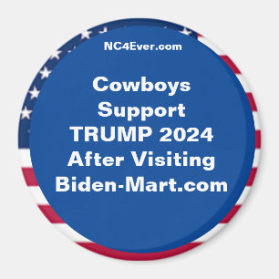 Imã Cowboys suportam o TRUMP 2024 depois do frigorífic