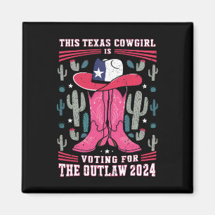 Imã Cowgirl Voting For Outlaw Funny Pro Trump 2024 Wom