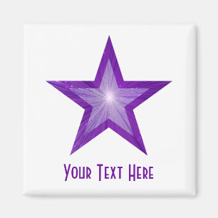 Imã Cox Star Fridge 'Your Text' magnet quadrado