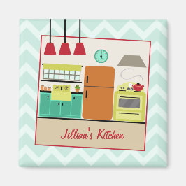 Imã Cozinha Colorida Retro Magnet