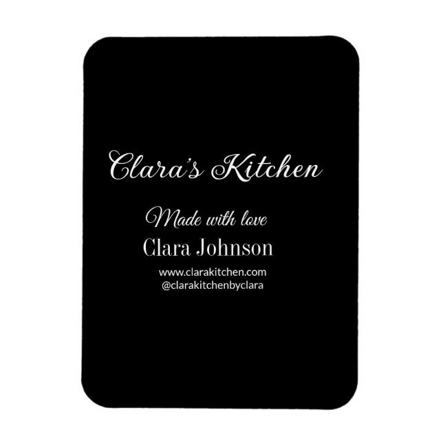 Ímã cozinha comida chef adicionar nome de restauração  (Vertical)