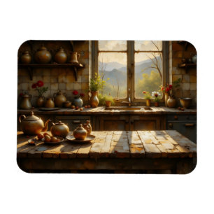 Ímã Cozinha Country aconchegante ao amanhecer