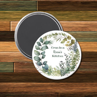 Imã Cozinha da avó | Piso de Aquarela Personalizado