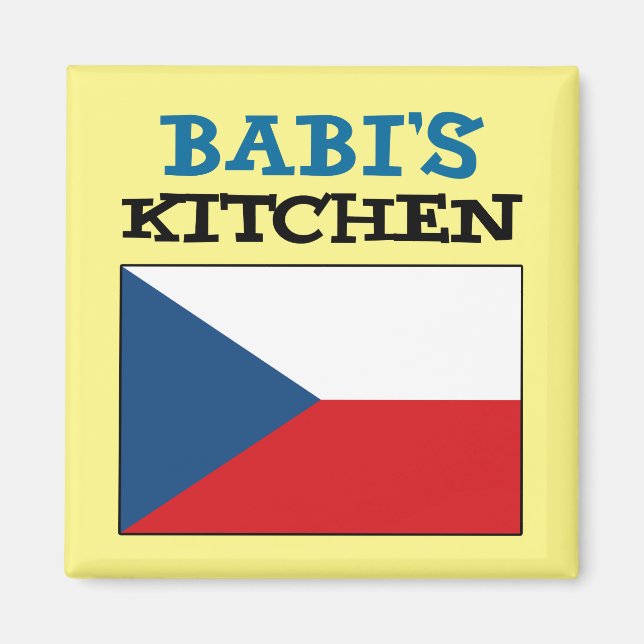Imã Cozinha de Babi com Bandeira da República Checa (Frente)